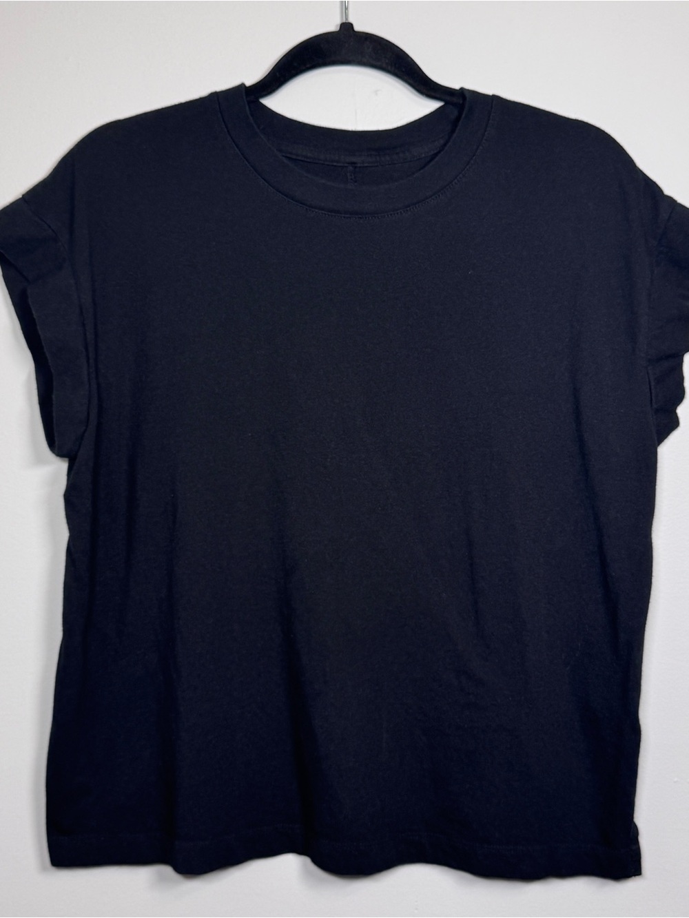 a new day Black Short Sleeve Crewneck Tee